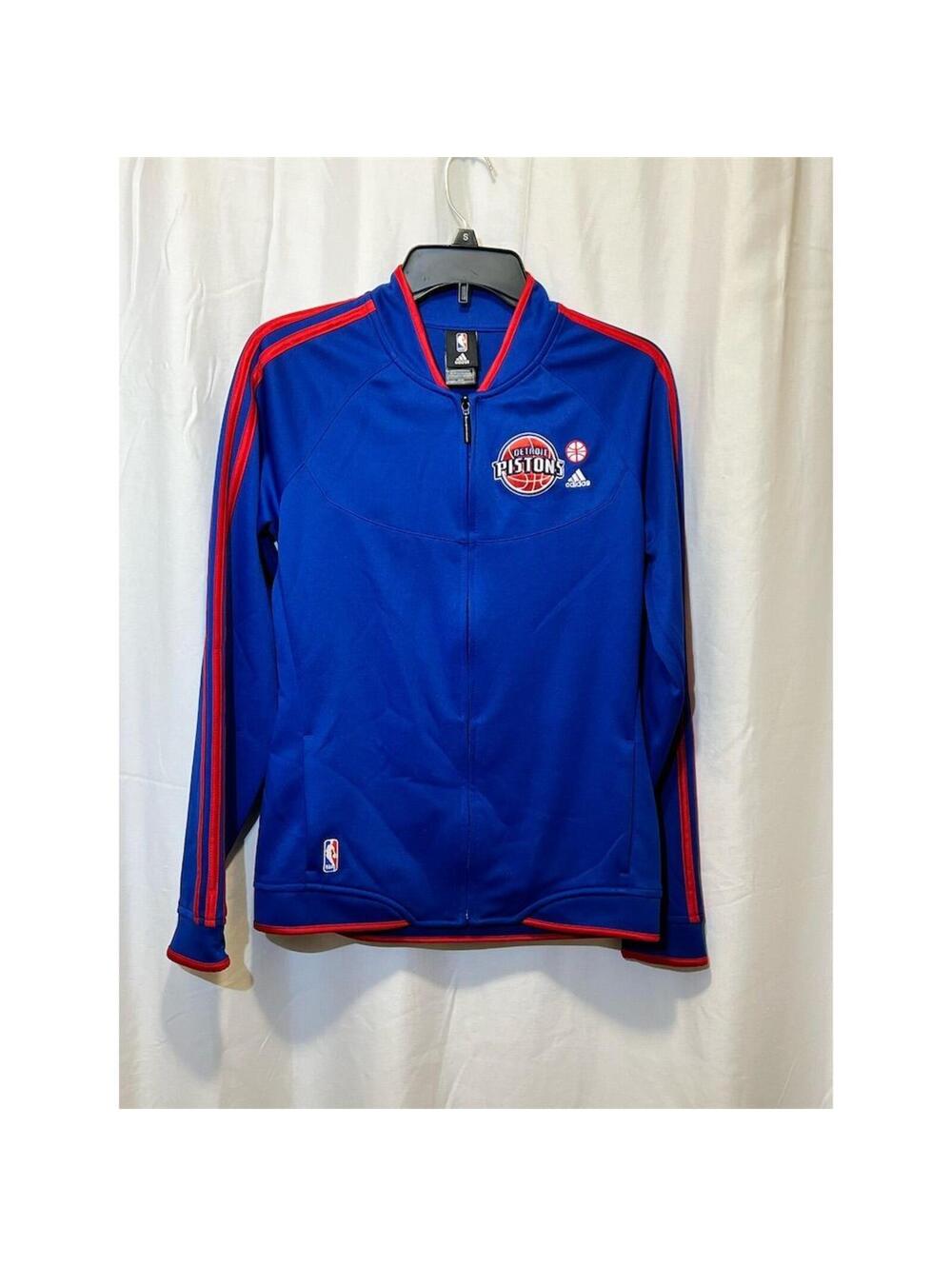 Adidas Detroit Pistons Varsity Jacket Men’s Medium Blue NBA Basketball Casual